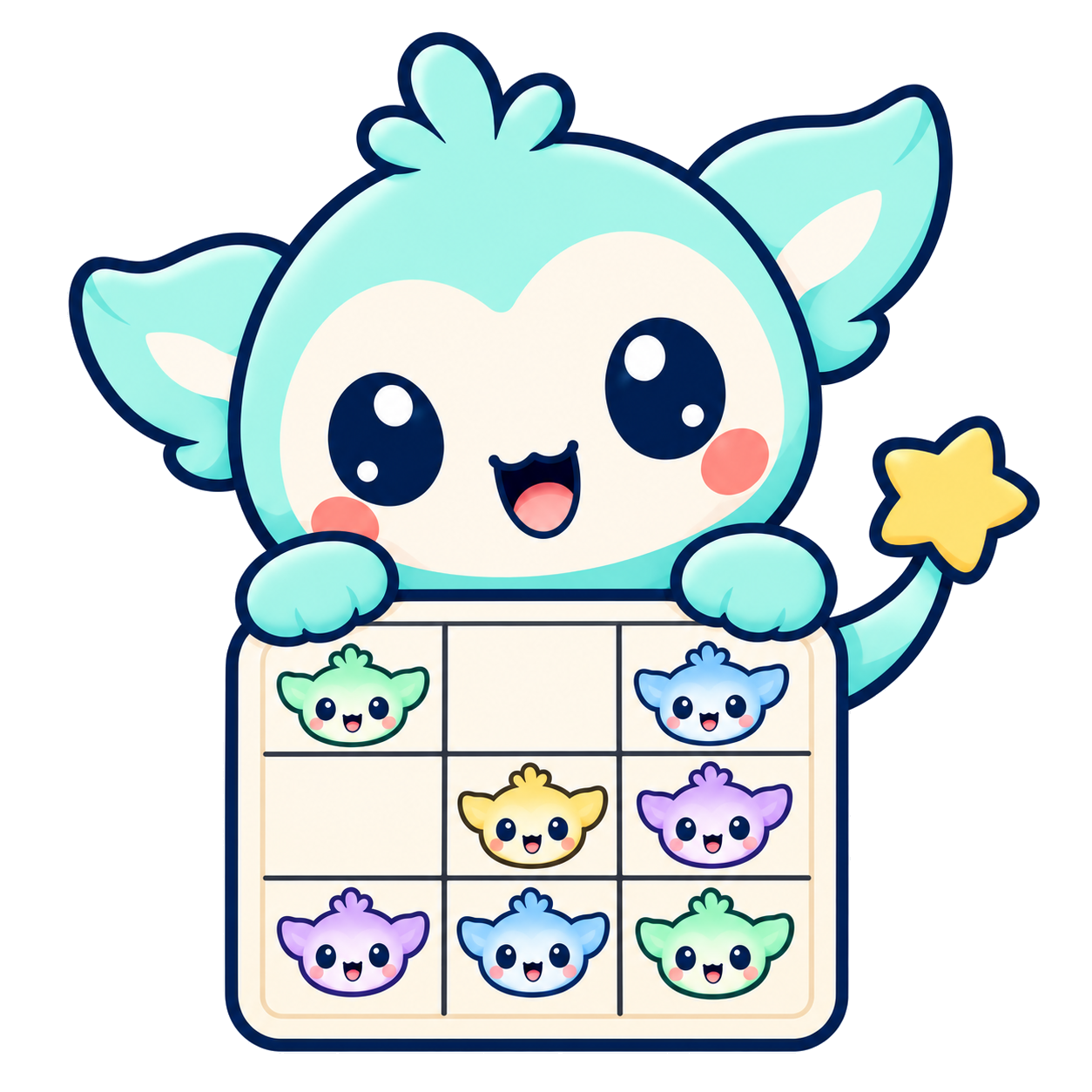 Cubmee solving a colourful character Sudoku grid