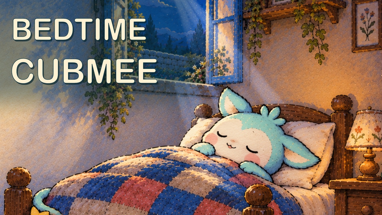 Goodnight Cubmee illustrated bedtime story thumbnail