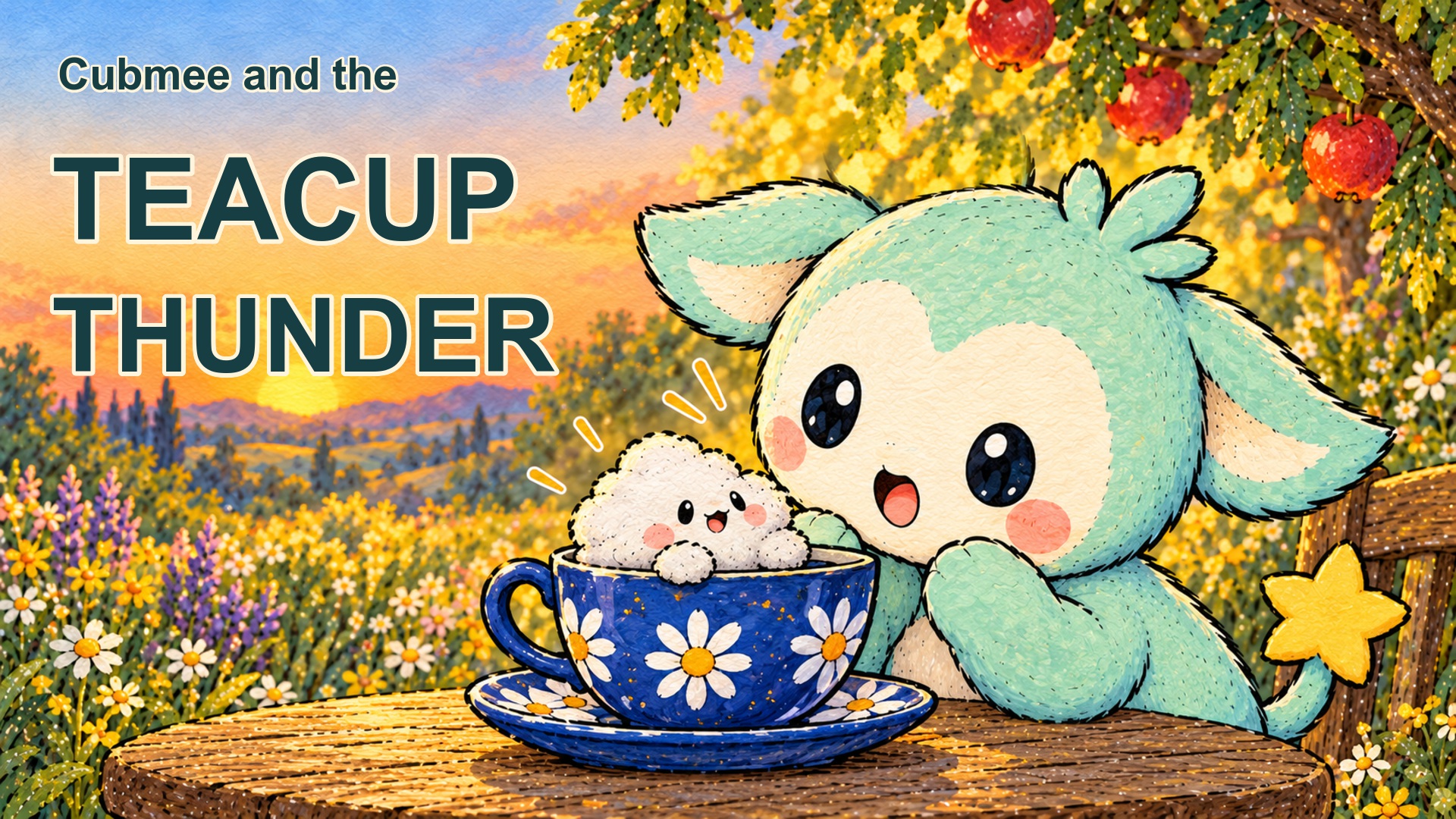 Cubmee and the Teacup Thunder illustrated story thumbnail